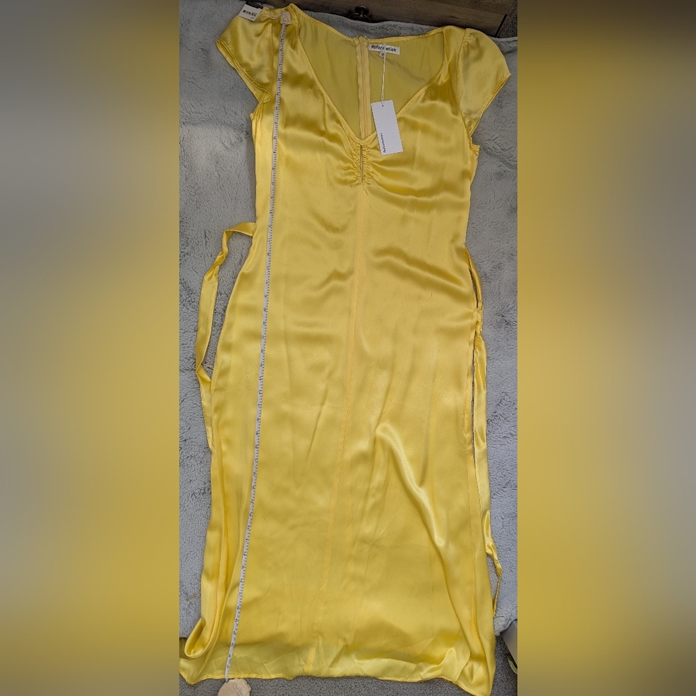 REFORMATION Reformation Scottie Silk Dress NWT - Picture 10 of 11